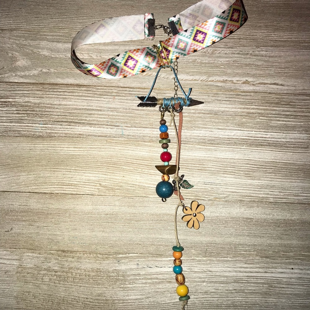 Boho arrow choker necklace